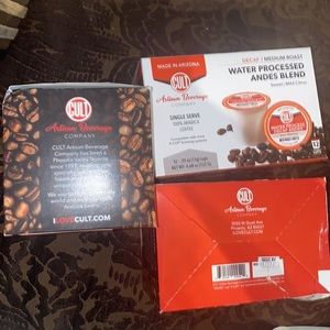 2 New Decaf K cups